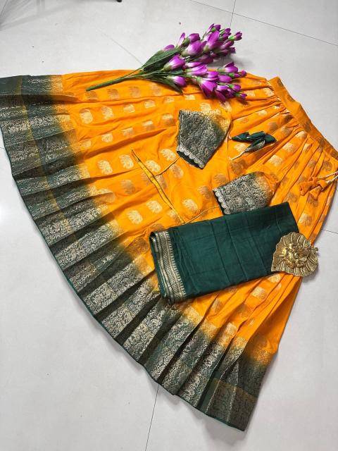 NEW LAUNCING KIDS LEHENGA CHOLI silk Kids wear manufacturers in Ahmedabad